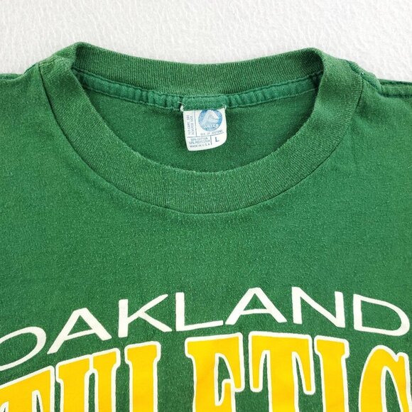 Oakland Athletics Vintage T-Shirt 1988 MLB Artex 80s A's Single Stitch USA Large - Picture 7 of 13
